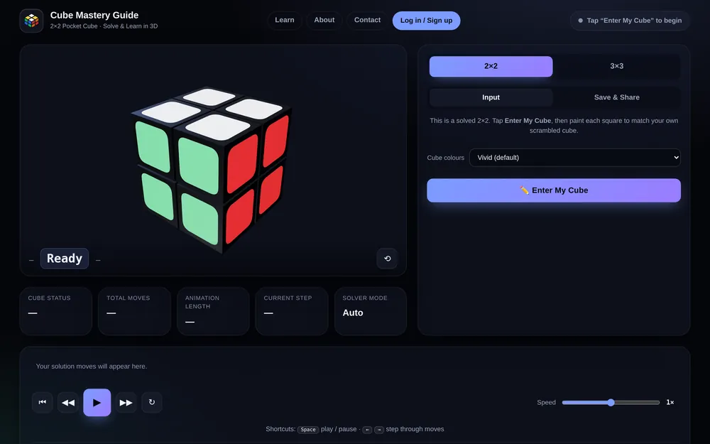 Cube Mastery Guide website, built by UpscaleCorp