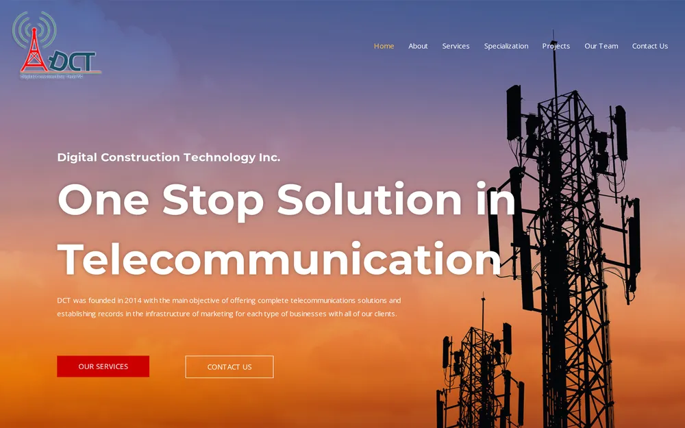 Digital Construction Technology website, built by UpscaleCorp