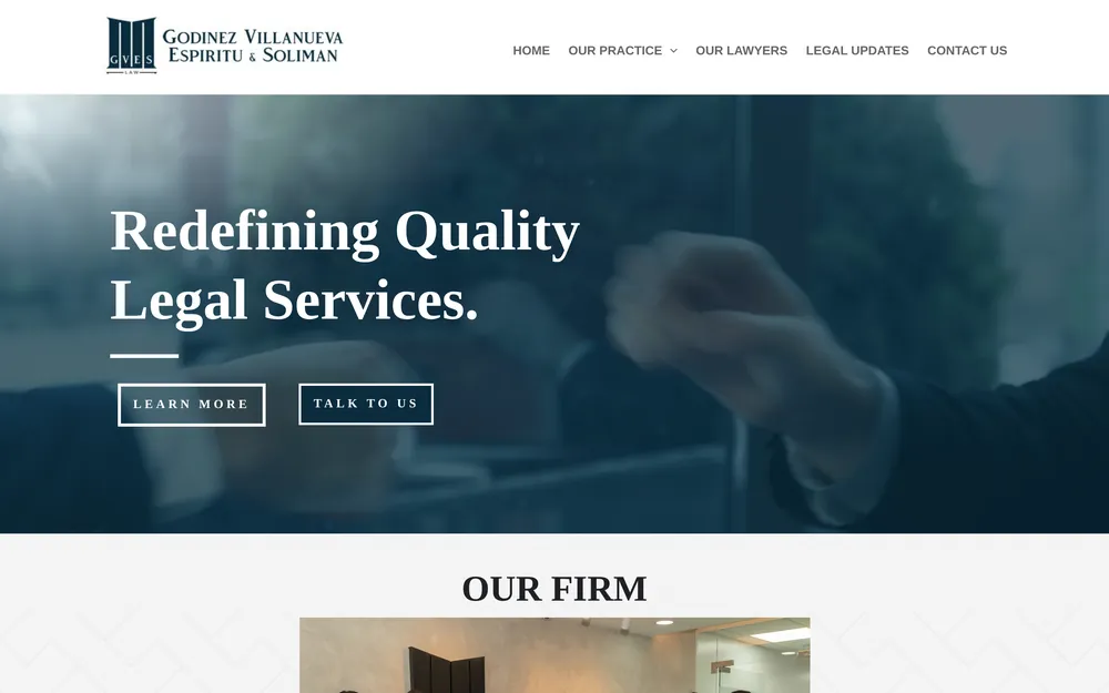 GVES Law Offices website, built by UpscaleCorp