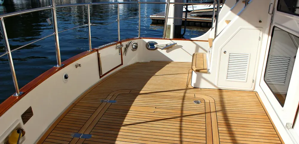 Restored teak deck